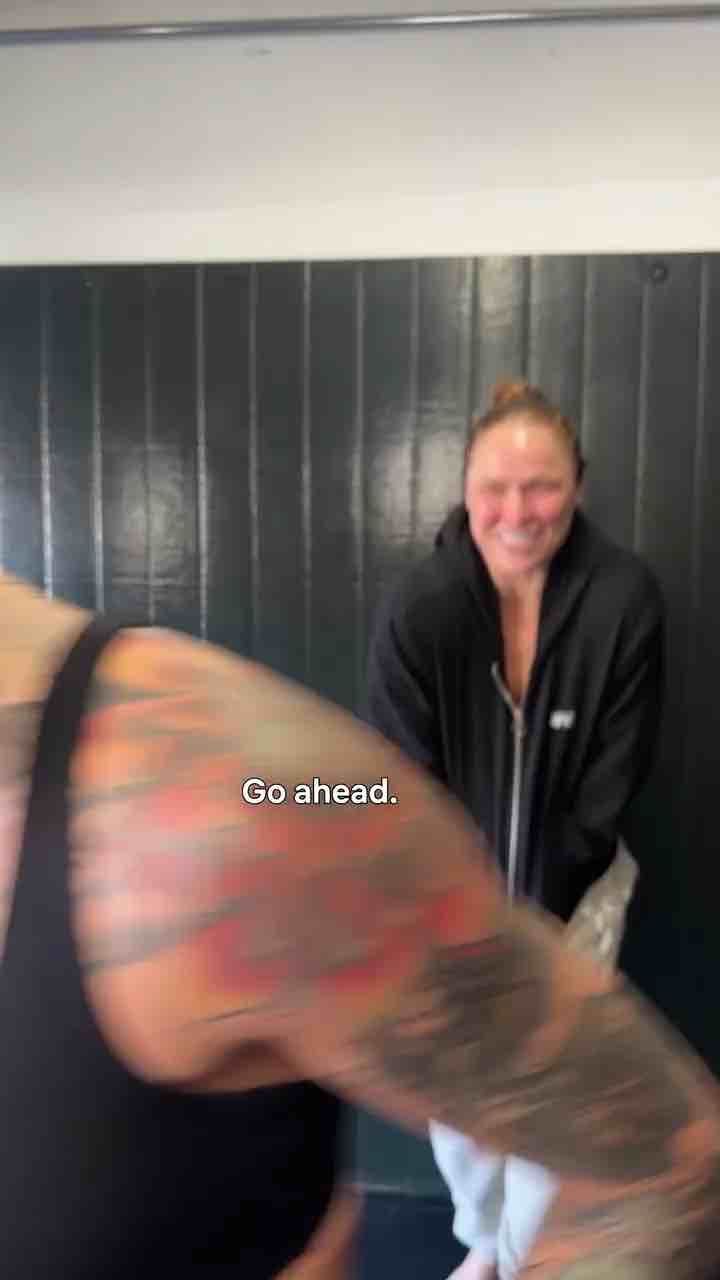 Singer Kehlani and Ronda Rousey promoting Gina Carano vs Ronda Rousey fight